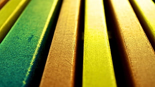 close up photography of assorted-color wood planks HD wallpaper
